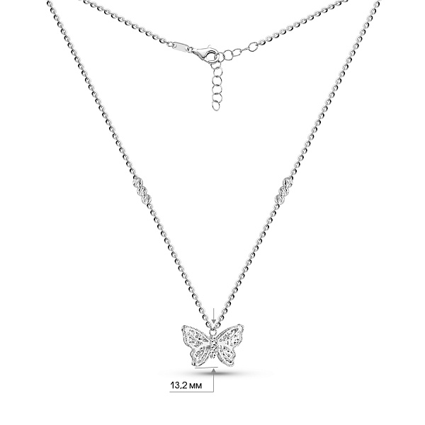Кольє з білого золота Метелик Francelli (арт. 352660б) – зображення 4