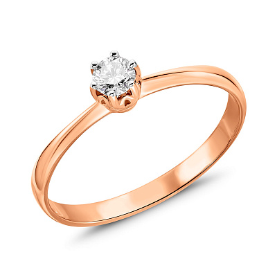 Кольцо для помолвки из золота с бриллиантом  (арт. 1107141201)