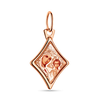 Ладанка из красного золота "Богородица" (арт. 400800К)