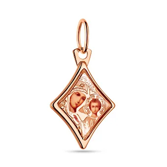 Ладанка из красного золота "Богородица" (арт. 400800К)