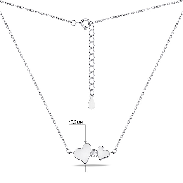 Серебряное колье Сердце (арт. 7507/2046) – изображение 3