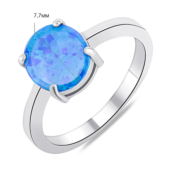 Срібна каблучка з опалом (арт. 7501/4790Пос) – зображення 2