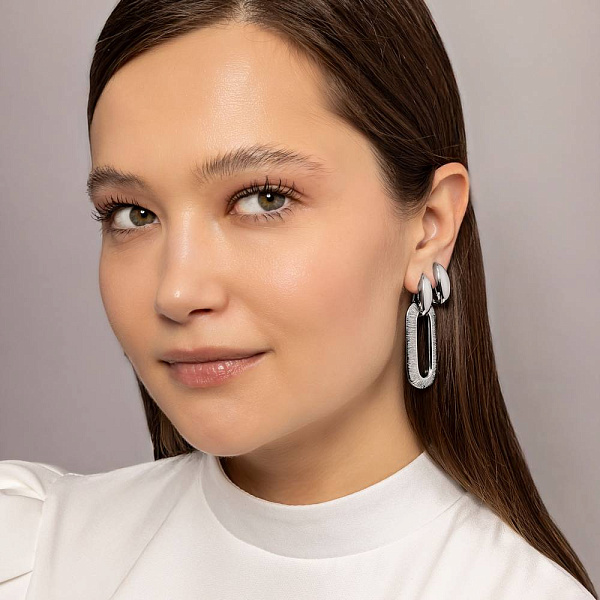 Серьги из белого золота Francelli (арт. е1091886б) – изображение 3