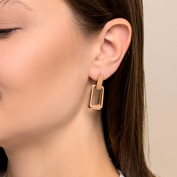 Серьги из красного золота (арт. 1091369) – изображение 2
