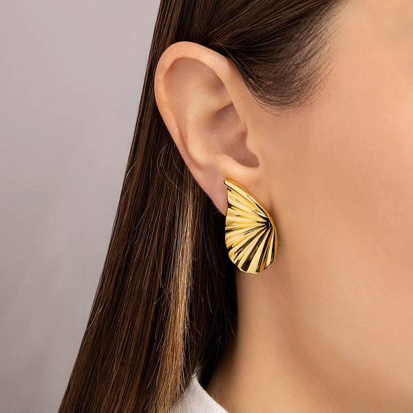 Золоті масивні сережки Francelli (арт. 1091875ж) – зображення 2