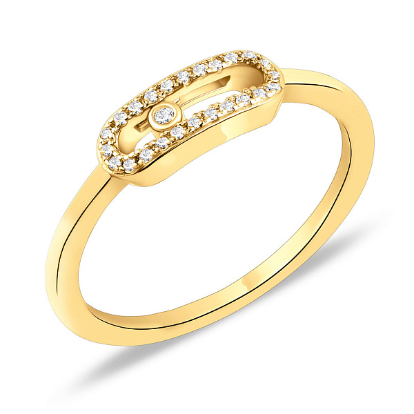 Кольцо из серебра с желтым родированием (арт. 7501/3739/2ж) – изображение 1