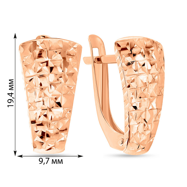 Серьги из красного золота (арт. 120513) – изображение 4
