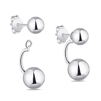 Серебряные Trendy Style серьги трансформеры без камней (арт. 7518/С2/1212)