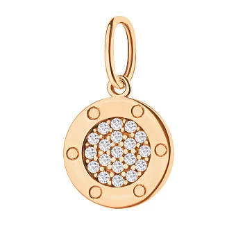 Золота підвіска з фіанітами (арт. 424145)
