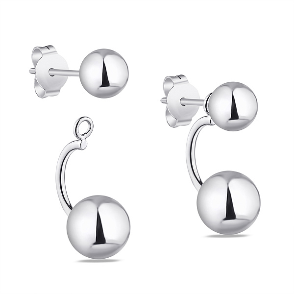 Срібні Trendy Style сережки транформери без каменів (арт. 7518/С2/1212) – зображення 1