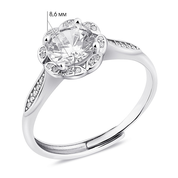 Серебряное кольцо с фианитами (арт. 7501/8057) – изображение 2