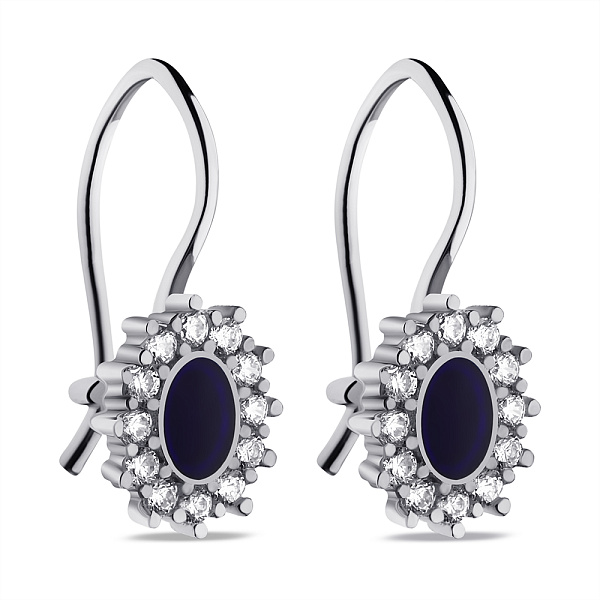 Серебряные детские серьги с фианитами (арт. 7502/9755ес) – изображение 1