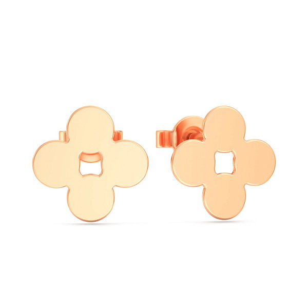 Золоті сережки пусети Клевер (арт. 111214) – зображення 1