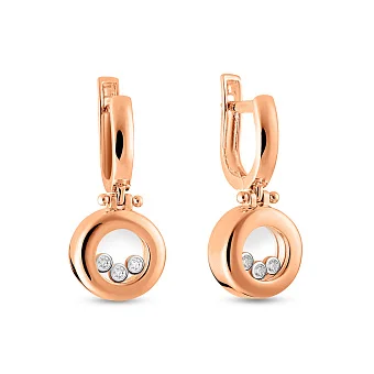 Золоті сережки з фіанітами (арт. 101055)