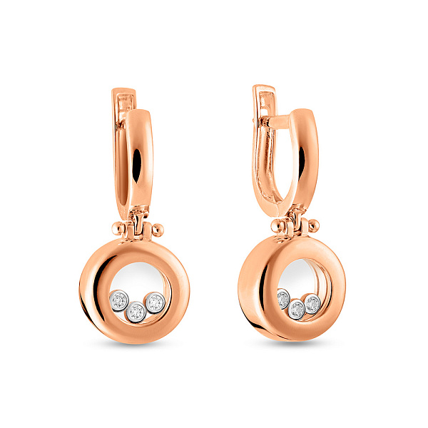 Золоті сережки з фіанітами (арт. 101055) – зображення 1