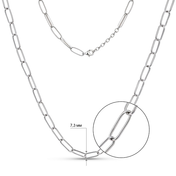 Серебряное колье без камней (арт. 7507/2104544) – изображение 2