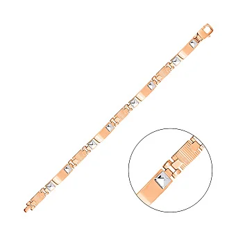 Браслет з червоного і білого золота (арт. 3261193кб)