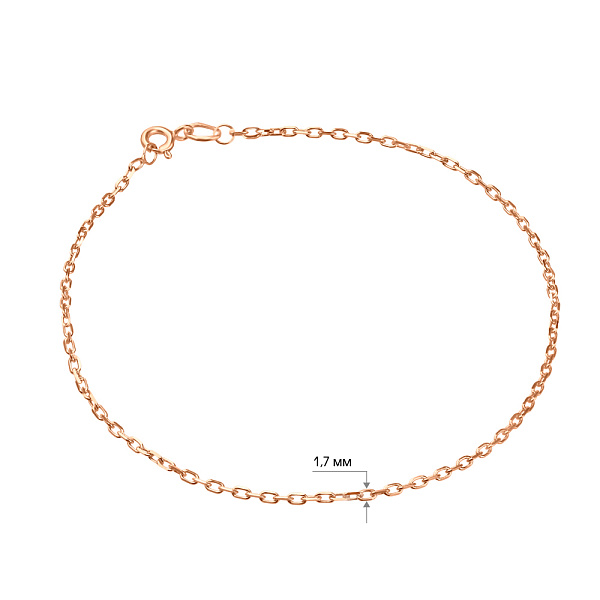 Золотий браслет на ногу (арт. ц316202н) – зображення 4