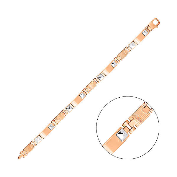Браслет з червоного і білого золота (арт. 3261193кб) – зображення 1