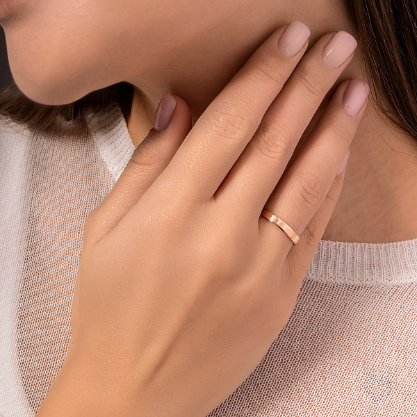 Обручка з червоного золота «Американка» (арт. 239230) – зображення 6