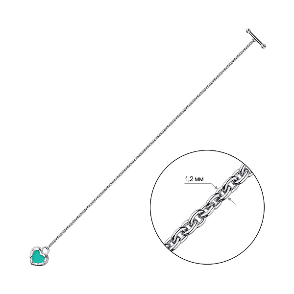 Браслет из серебра Сердце (арт. 7509/3736ез) – изображение 2