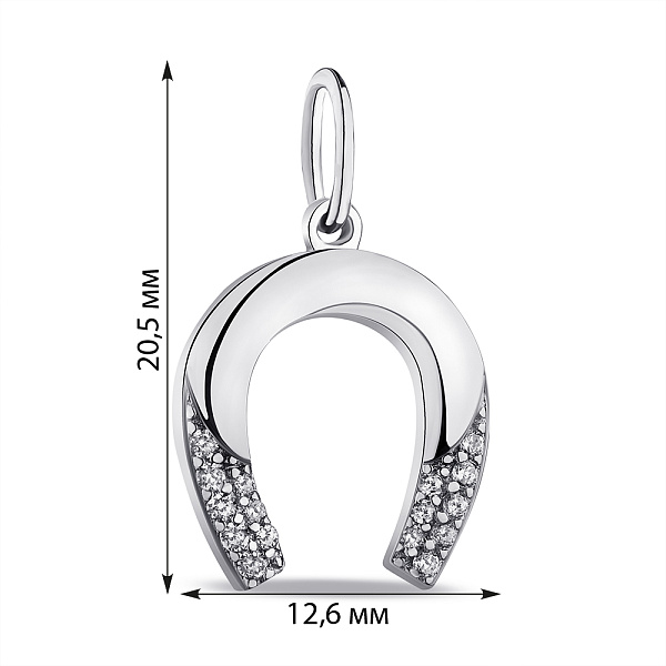 Серебряный кулон Подкова (арт. 7503/П2Ф/1067) – изображение 2