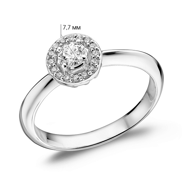 Золота каблучка з діамантами (арт. К341491030б) – зображення 6