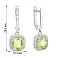 Серебряные серьги с хризолитом и фианитами (арт. 7502/2194125Хрз) – изображение 2