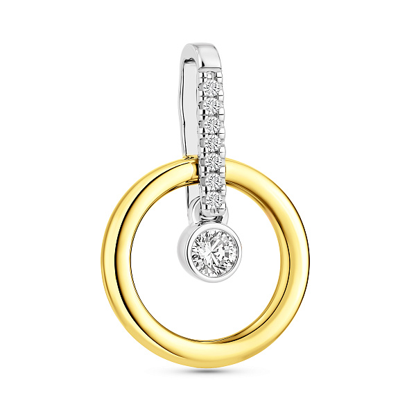 Золотая подвеска с фианитами (арт. 440522ж) – изображение 1