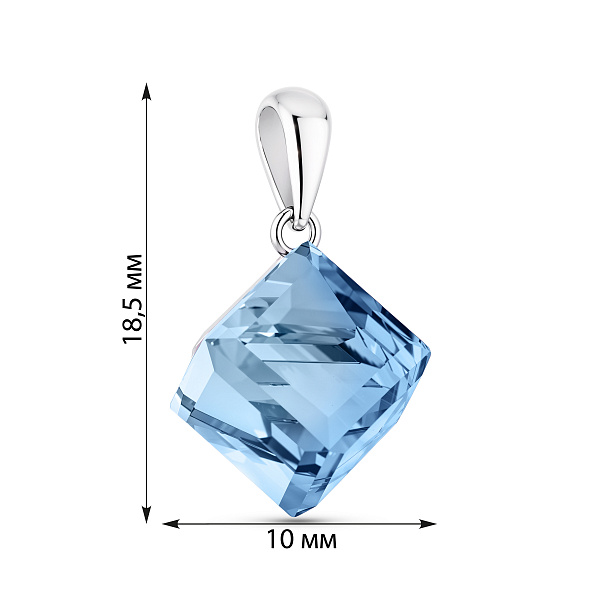 Срібний кулон з великим альпінітом (арт. 7503/4476аг) – зображення 2