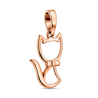 Фото Золотая подвеска Котенок (арт. 440356)