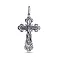 Серебряный православный крестик с распятием (арт. 7904/3521-ч) – изображение 1