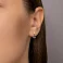 Золотые серьги с топазом Лондон и фианитами (арт. 111273Пл) – изображение 2