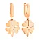 Золотые серьги-подвески Клевер (арт. 109508) – изображение 1