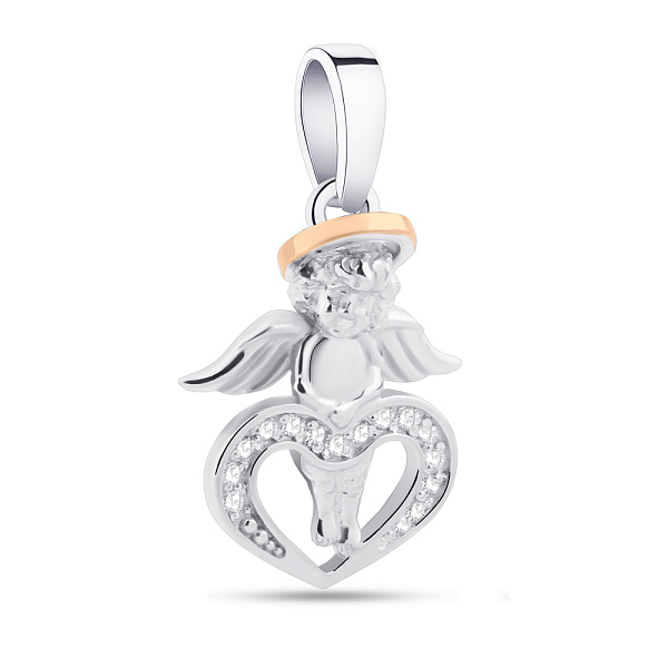 Серебряный подвес с золотой накладкой (арт. 7203/878п) – изображение 1