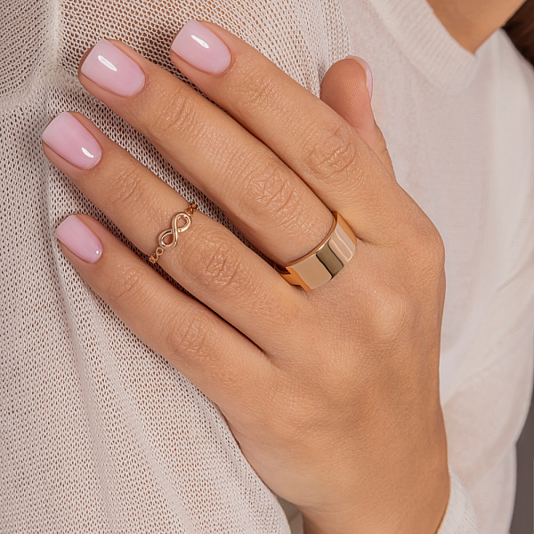 Золотое кольцо без камней (арт. 155647) – изображение 2