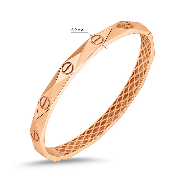 Золотий браслет без каміння (арт. 326866) – зображення 3