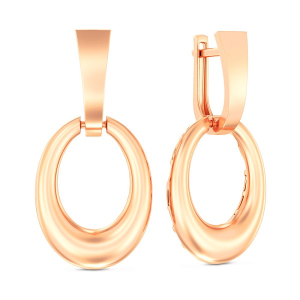 Серьги из красного золота (арт. 111329) – изображение 1