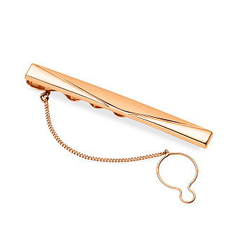 Фото Золотой зажим для галстука без камней (арт. 200004м)