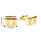 Запонки на сорочку з жовтого золота (арт. 210082жм) – зображення 2