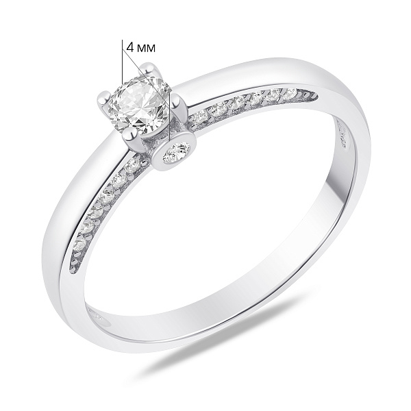 Серебряное кольцо с фианитами (арт. 7501/8643) – изображение 2