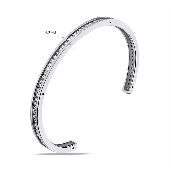 Серебряный браслет с дорожкой из фианитов (арт. 7509/2154) – изображение 2