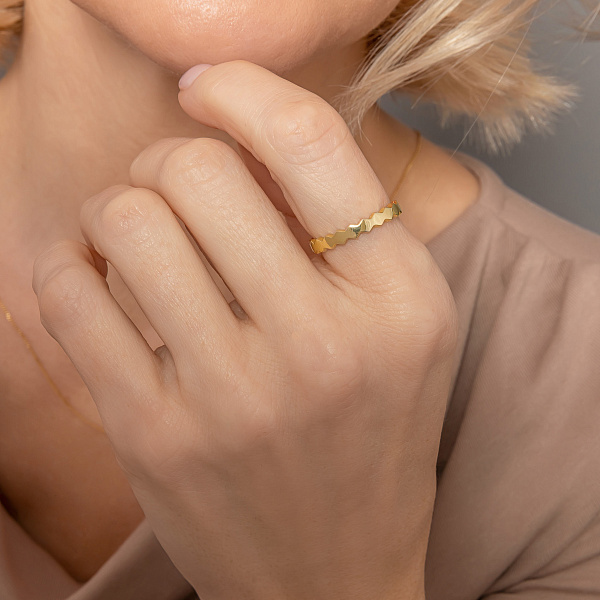 Кольцо из золота без камней (арт. 154747ж) – изображение 4