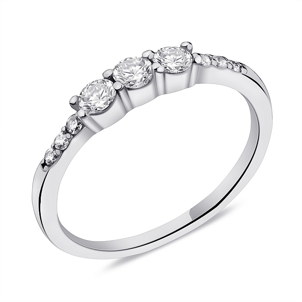 Кольцо из серебра с фианитами (арт. 7501/6420) – изображение 1