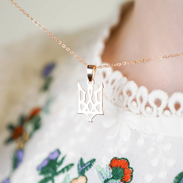 Золотой подвес Герб Украины-Трезубец (арт. 440747) – изображение 3