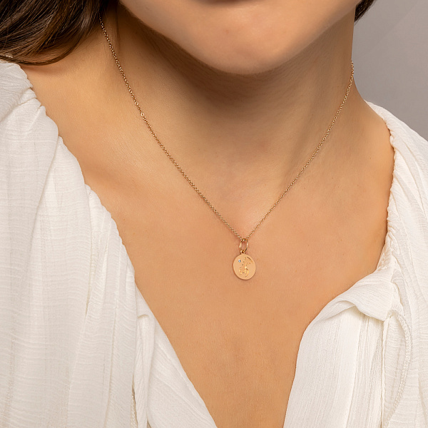 Золотий підвіс Водолій (арт. 424739вд) – зображення 3