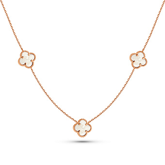 Золоте кольє Конюшина з перламутром (арт. 361494/8п)