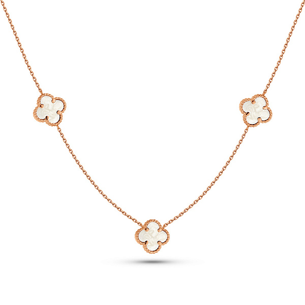 Золоте кольє Конюшина з перламутром (арт. 361494/8п) – зображення 1