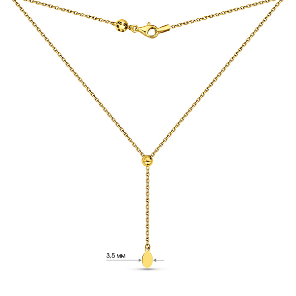 Кольє Fly із жовтого золота з регульованим розміром (арт. 352415/1ж) – зображення 4