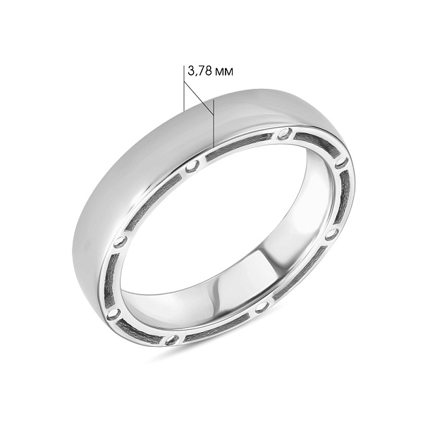 Золота каблучка в білому кольорі металу (арт. 154858б) – зображення 2